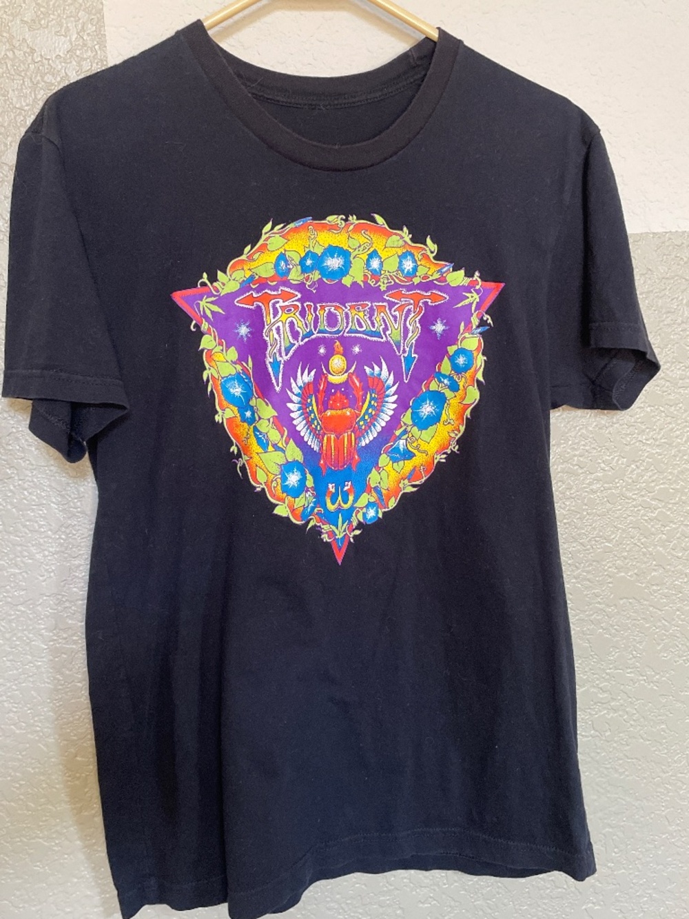 Trident Band Shirt with Scarab Triangle Design